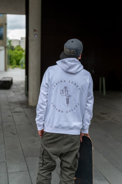 Janina Lorey Herren Hoodie White